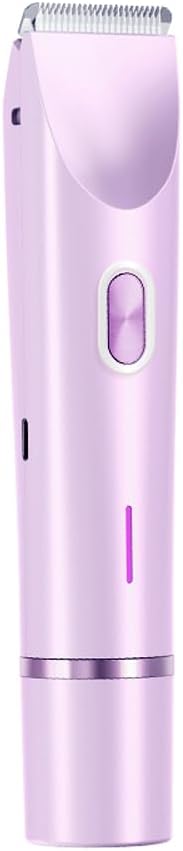 Women's Electric Shaver Bikini Trimmer for Women Razors 2-in-1 Dual Head Design IPX7 Waterproof Wet & Dry Use Body Groomer Hair Trimmer Remover for Facial Underarm Arm Face Leg Bikini (Purple)