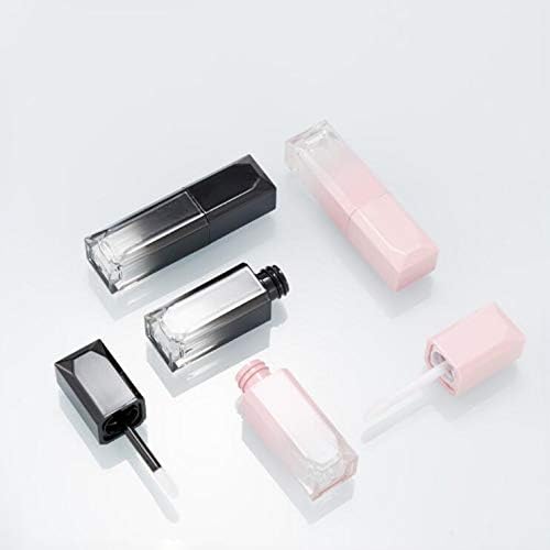 5Pcs 4ml/0.14oz Mini Lip Gloss Tube with Screw Lid Empty Refillable Plastic Lipstick Tube Lip Balm Pipe Lip Gloss Tube DIY Container Jar for Lip Balm Lip Gloss (Black Gradient)