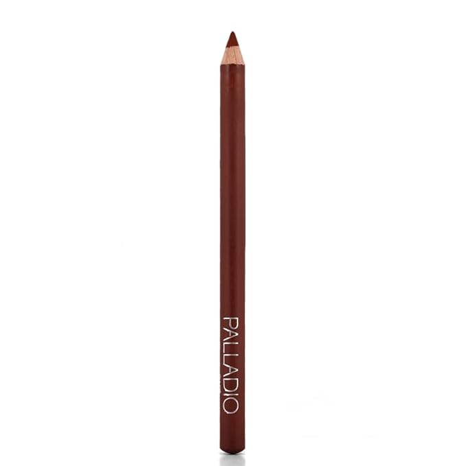 Palladio Lip Liner Pencil, Wooden, Firm yet Smooth, Contour and Line with Ease, Perfectly Outlined Lips, Comfortable, Hydrating, Moisturizing, Rich Pigmented Color, Long Lasting, Café