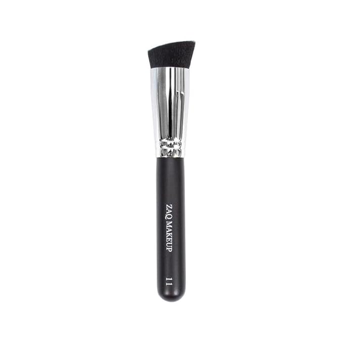ZAQ Professional Angled Foundation Brush Premium Synthetic Makeup Brush Bronzer Contour Brush Cosmetic Applicator for Blending Liquid Powder BB Cream