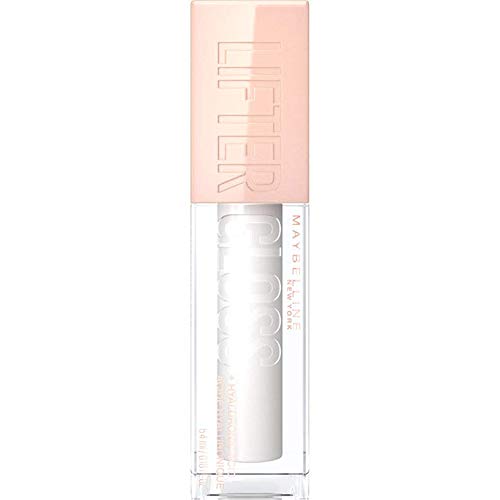 Maybelline Lifter Gloss, Hydrating Lip Gloss with Hyaluronic Acid, High Shine for Plumper Looking Lips, Pearl, Silver Pearl Clear, 0.18 Ounce