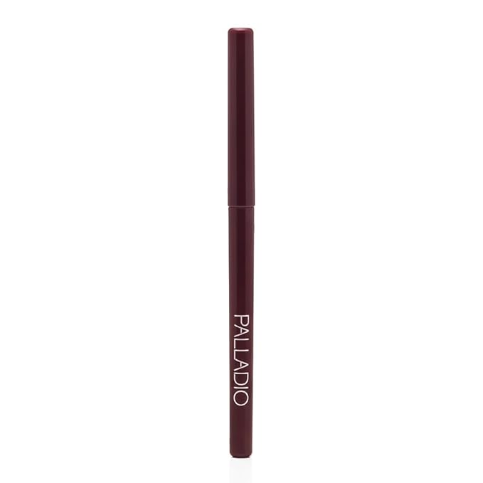 Palladio Retractable Waterproof Lip Liner High Pigmented and Creamy Color Slim Twist Up Smudge Proof Formula with Long Lasting All Day Wear No Sharpener Required, Black Berry