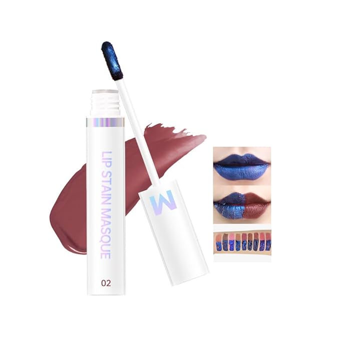 Matte Lip Gloss Peel Off Masque - Peel Off Lip Stain Tattoo, Toffee Rose Peel Off Lip Tint,Long Lasting Waterproof Transfer-proof Lip Mask Lip Stain Peel Off Lip Gloss, Stay Lip Makeup 02#