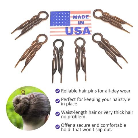 Good Hair Days Hair Pins - 2 1/2" Plastic, U-shaped Magic Grip Hairpins, Strong Durable Pins For Fine, Thick & Long Hair, Styling Accessories - Black, Set of 20