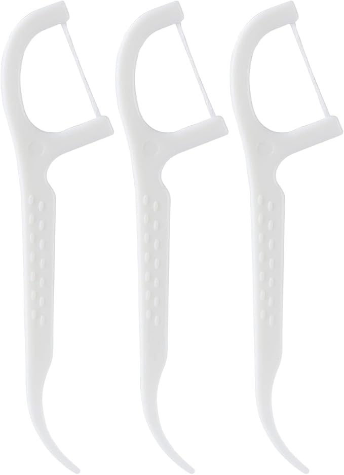 Adult Floss Stick, Floss Picks, 100 pcs per Bag, Comes with a Carrying case for 10 flossing Sticks, The Threads are Made of Special Material for Dental Floss,2 Bags = 200 pcs.