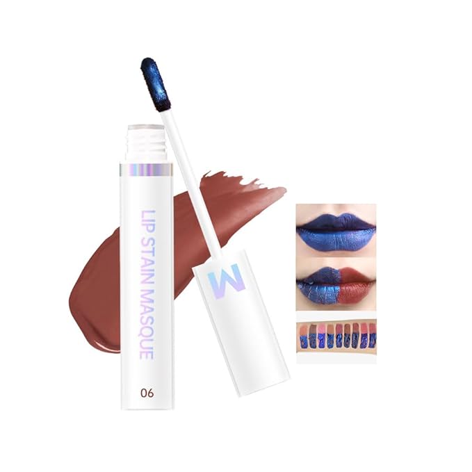Matte Lip Gloss Peel Off Masque - Peel Off Lip Stain Tattoo, Rich Neutral Red Peel Off Lip Tint,Long Lasting Waterproof Transfer-proof Lip Mask Lip Stain Peel Off Lip Gloss,Stay Lip Makeup 06#