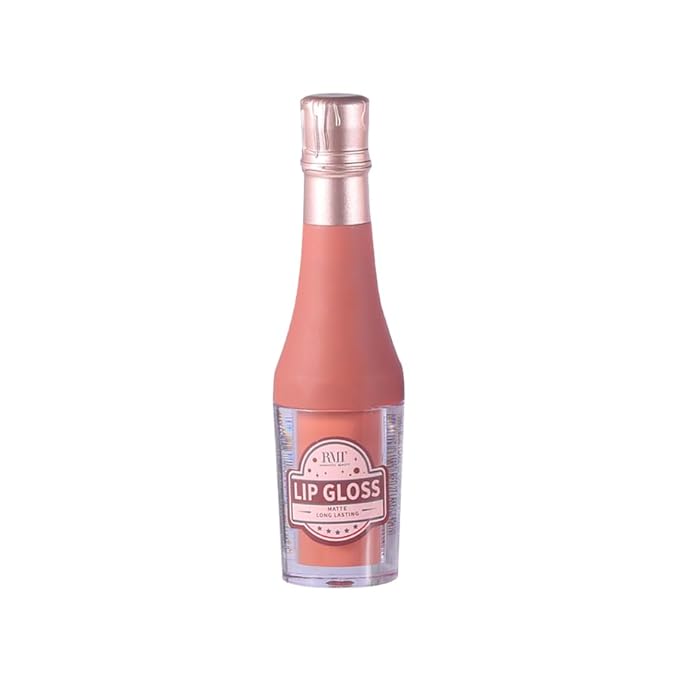 Nude Tined Long Lasting Matte Lipgloss in Bottle Shape Container (01)
