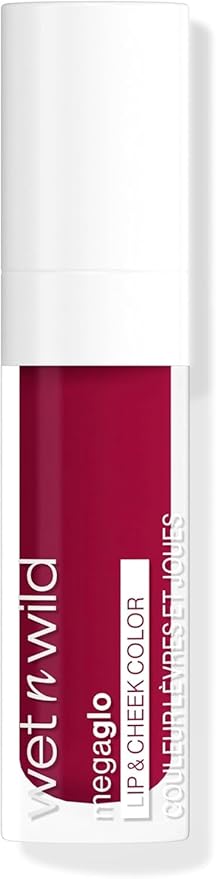 wet n wild Mega Glo Lip & Cheek Color, Creamy Berry Stain, Buildable Multi-Use Soft Matte Finish, Vegan & Cruelty-Free - Berry True