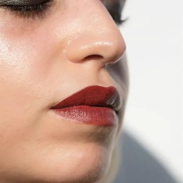 2-in-1 Cream Cheek Blush + Lip Color | Natural Mineral pigment | Soft Lips with natural oils and Vitamin E | 100% Plant ingredients, Vegan (Burgundy/Matte-Night, 0.25fl oz)