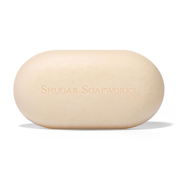 Shugar Soapworks Oatmeal & Honey 5 oz Beauty Bar Soap 8-Pack | Plant-Based Vegan Formula | Sulfate & Paraben Free | Gentle Exfoliating Cleanser with Finely Ground Oatmeal Flakes