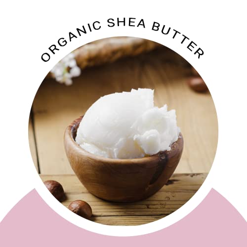 GLIMMER GODDESS Organic Whipped Body Butter for Women - Moisturizer Cream with Shea & Cocoa Butter, Almonds & Coconut Oil - White Ginger & Amber, 8oz