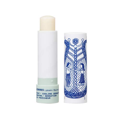 KORRES Balsam Lip Butter Stick Clear Mint, Moisturizing Balm with Greek Hypericum Oil, Nourishing Formula for Smooth Lips, Lightweight Shine, Daily Lip Care, 0.17 oz