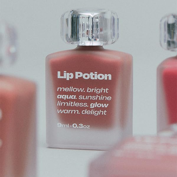 Lip Potion Aqua Glow No.3 Sugar Rose | Hydrating, Non-Sticky Gloss with Sheer Radiance | 0.3 Oz