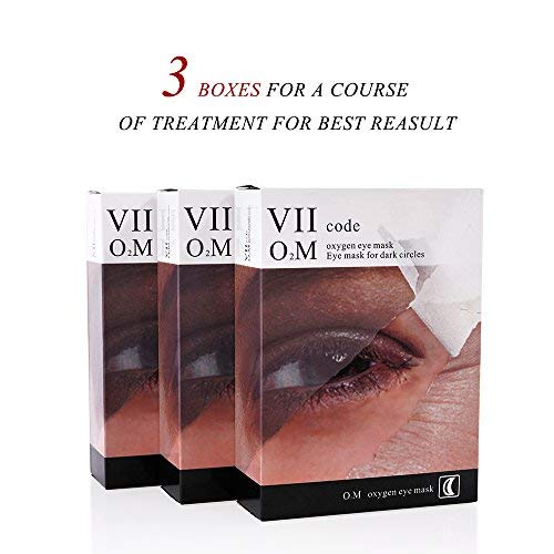 VIIcode O2M Oxygen Eye Pads for Dark Circles - Reduces Puffiness, Crow's Feet, Fine Lines and Bags - Most Effective Treatments for Dark Circle 1 Box /6 Pairs…