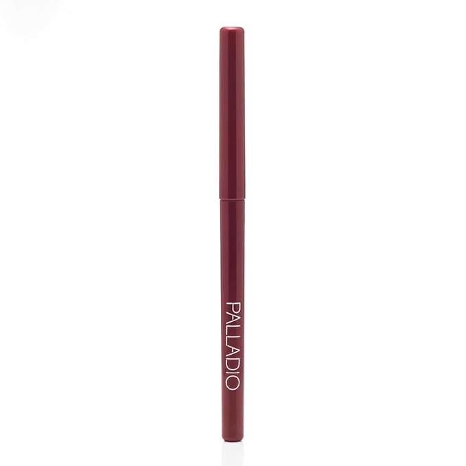 Palladio Retractable Waterproof Lip Liner High Pigmented and Creamy Color Slim Twist Up Smudge Proof Formula with Long Lasting All Day Wear No Sharpener Required, Raisin, 1 Count
