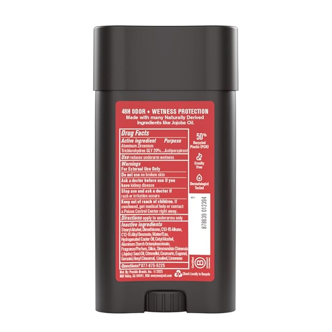 Every Man Jack Men’s Cedar + Red Sage Antiperspirant Deodorant – New & Improved Formula – 48-Hour Odor & Sweat Defense– 2.6 oz (2 Pack)