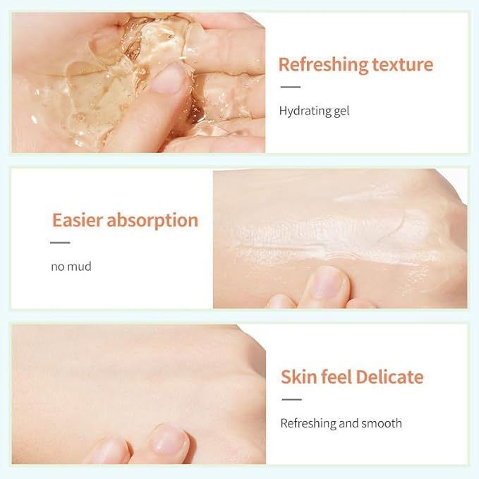 kisskin Organic Aloe Vera Gel, 100% Pure Soothing Moisturizer And Hydrating Gel, Fast Absorbing, Unscented,For Face, Body, Hair And Skin, No Alcohol And Unscented 10.5oz