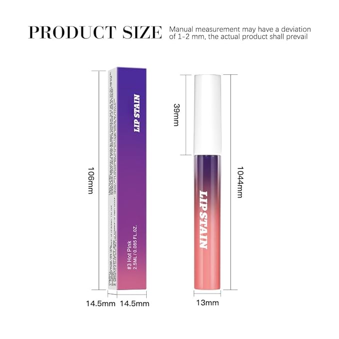 Peel Off Lip Liner Stain Set - 3 Colors Long-Lasting Peel Off Matte Lip Gloss,Matte Liquid Lipstick Nude Lip Gloss Waterproof Lip Stain Non-stick Cup Peel Off Lipstick Lip Makeup for Women