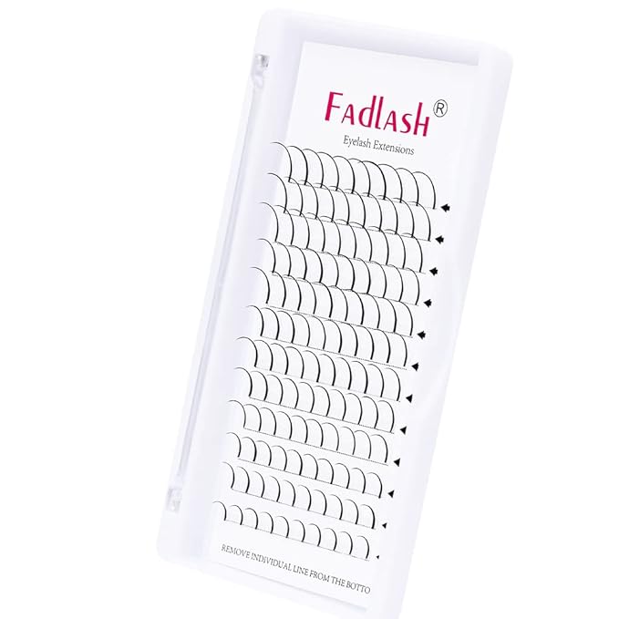 Spike Lash Extensions FADLASH Premade Spikes Eyelash Extensions Single Super Thick Eyelashes Spikes Matte Black Individual Lashes Fairy Eyelashes (D Curl, 20mm)