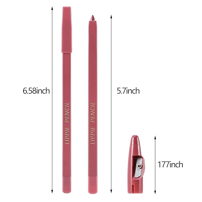 Matte Lip Liner Pencil,Highly Pigmented Retractable Lip Crayon,All Pencil,Highly