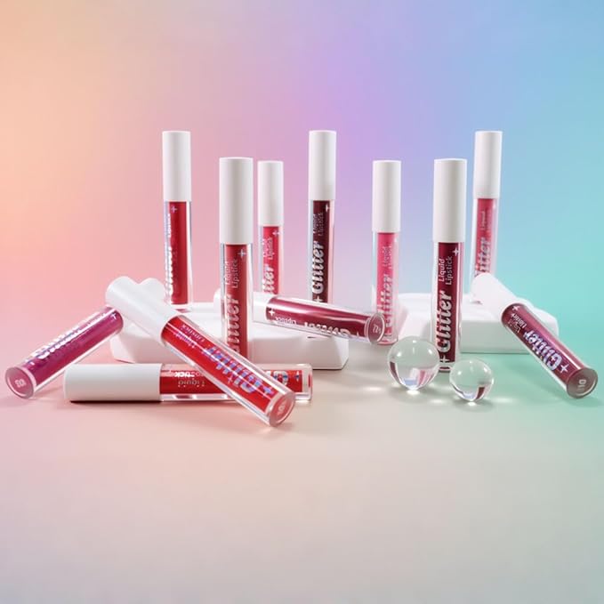 AMY'S DIARY Glitter Liquid Lipstick, Violet Purple Shimmer Shimmer Metallic Lip Gloss, Long-Lasting Waterproof Lip Color, High Shine Sparkle Makeup,Lip makeup for woman (Electric Violet 7#)