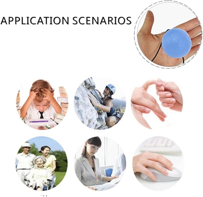 2 Pcs Pressure Relief Ball Silicone Grip Power