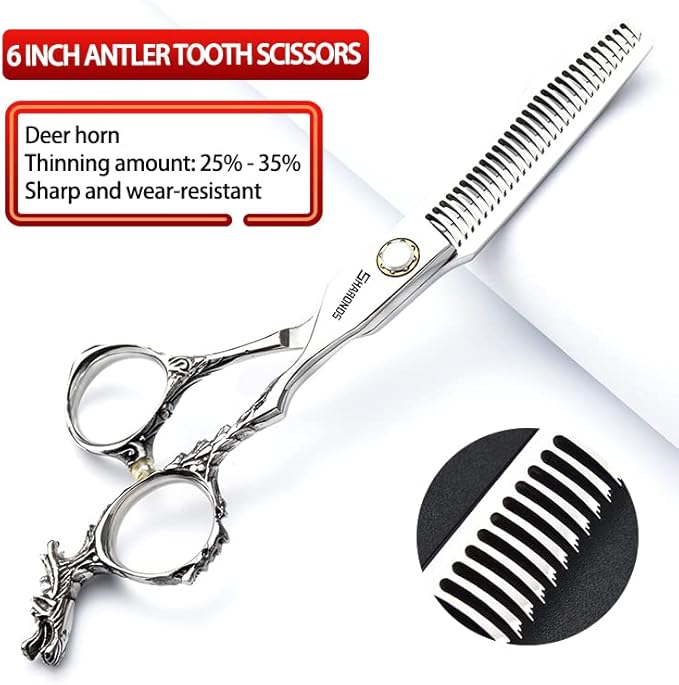 6/7/8/9 inch Professional Hair Cutting Thinning Scissors Barber Shears Hairdressing Salon Set (6-inch 4pc)