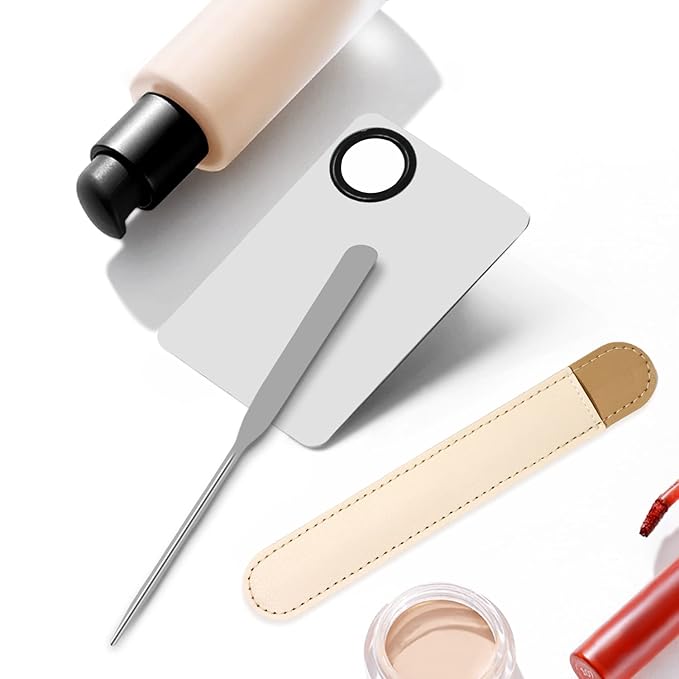 Honbay 1PCS Stainless Steel Makeup Spatula and 1PCS