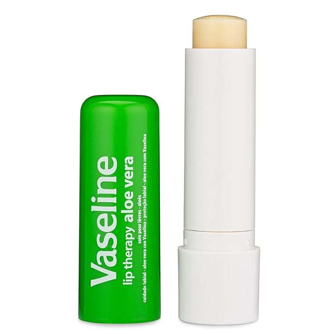 Vaseline Lip Therapy Aloe Fresh 8-Pack – Moisturizing Lip Balm for Very Dry Lips, 0.16 Oz Ea
