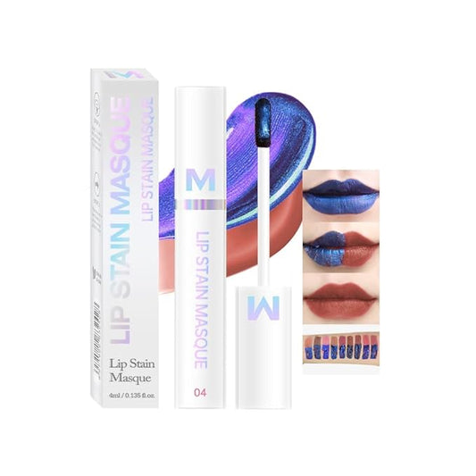 Matte Lip Gloss Peel Off Masque - Peel Off Lip Stain Tattoo, Chestnut Brown Peel Off Lip Tint,Long Lasting Waterproof Transfer-proof Lip Mask Lip Stain Peel Off Lip Gloss,Stay Lip Makeup 04#