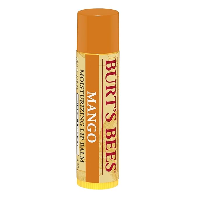 Burt's Bees Lip Balm - Mango, Lip Moisturizer With Responsibly Sourced Beeswax, Tint-Free, Natural Origin Conditioning Treatment, 2 Tubes, 0.15 oz.