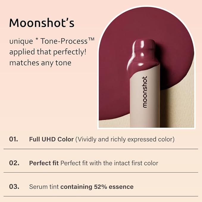 Moonshot KOREA Conscious Fit Mellow Lip Stain Longwear, Weightless, Not Animal Tested,Glow-Boosting, Long-Lasting, Comfortable, Non-Sticky,k-beauty, (Wormhole Mystery, 02)
