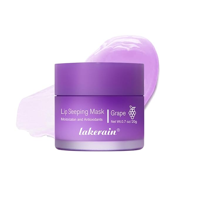 Lip Sleeping Mask,Moisturizing Lip Mask 0.7oz(04-Grape)