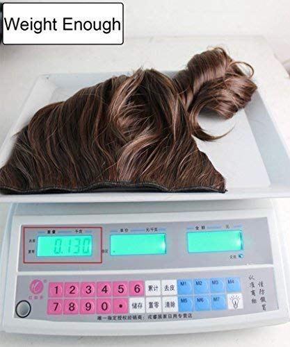 REECHO 20" 1-pack 3/4 Full Head Curly Wave Clips in on Synthetic Hair Extensions HE008 Hair pieces for Women 5 Clips 4.5 Oz Per Piece - Jet Black