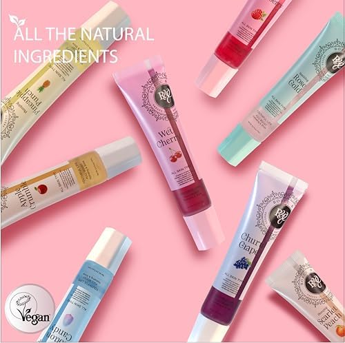 Rosee Lip Gloss Vegan & Cruelty Free Treatment, Professional Make up, Long Lasting Glossy with Shea Butter, Moisturize, Protect & Smooth, High Shine, Non-Sticky (g. Strawberry Flush, 0.5)