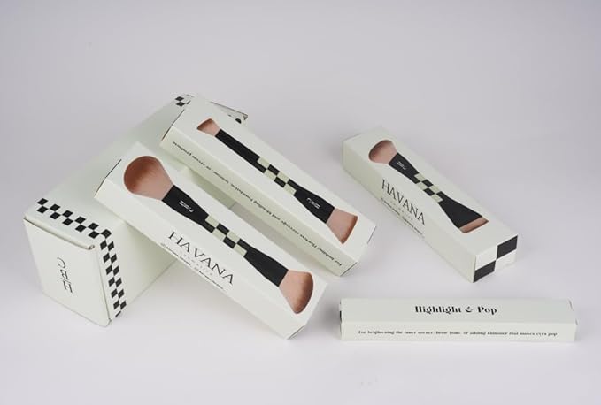 Professional Makeup Brush Set – 4 Dual-Ended Face Brushes for Foundation, Contour, Blush & Highlight