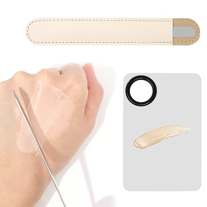 Honbay 1PCS Stainless Steel Makeup Spatula and 1PCS