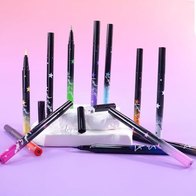 evpct Royal Blue Matte Liquid Eyeliner Waterproof Smudge Proof, Blue Eye Liner Liquid Liner for Face Body Paint, Long-lasting Eyeliner Waterline Thin Quick-dry Eyeliners Pencil Eye Makeup Stay all Day