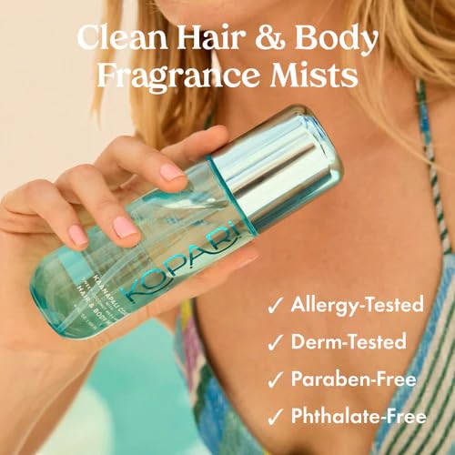 Kopari Hair & Body Mist Kaanapali Coast, Long-Lasting Clean Creamy Coconut Scent, Blend of Sweet Coconut Milk and Vanilla, Hints of Warm Spice, 4 oz
