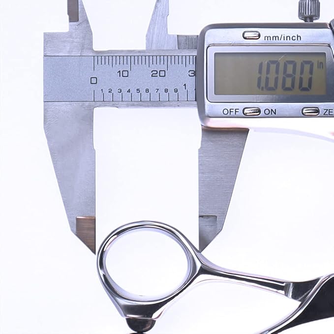 AOLANDUO 6" Professional Hair Shears – Japanese VG10 Steel, Convex Edge with CNC-Wave Blade Design | Upgraded from Aichi 440C | Ergonomic Offset Handle for Barbers & Stylists