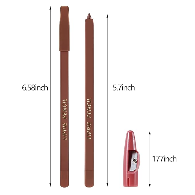 Matte Lip Liner Pencil,Highly Pigmented Retractable Lip Crayon,All Pencil,Highly