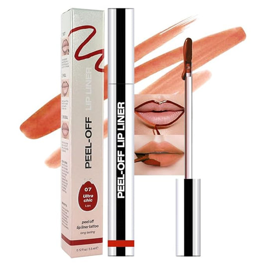 Matte Lip Gloss Stain-Peel Off Lip Liner Tattoo, Orange Red Lip Tint,Long Lasting Peel Off Lip Stain, Waterproof Transfer-proof Lip Mask Lip Liner Peel Off Lip Gloss,Stayn Lip Makeup. #07