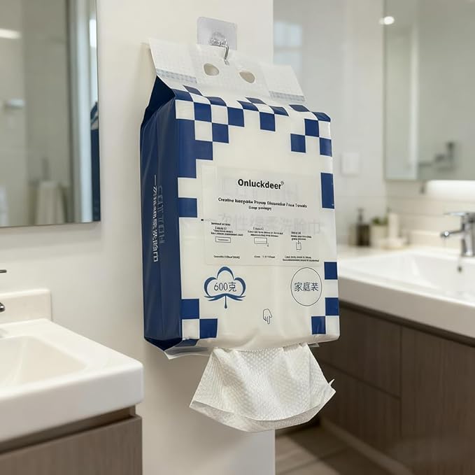 【Large Pack】Disposable Face Towels 160 Count,Hanging Design100% Bio-based Viscose Ultra Thick Face Towelettes,Dual-Texture,Makeup Remover Dry Wipes for Blemish or Sensitive Skin (160 count)