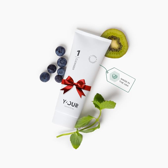 Y’OUR Purifying Cleanser: Moisturizing Face Wash & Gentle Daily Exfoliating Cleanser; Removes Makeup, Hypoallergenic, Fragrance-Free. Made in USA. Suitable for All Skin Types
