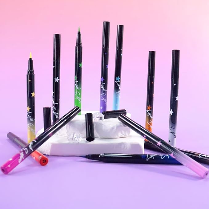 evpct White Matte Liquid Eyeliner Waterproof Smudge Proof, White Eye Liner Liquid Liner for Face Body Paint, Long-lasting Eyeliner Waterline Thin Quick-dry Eyeliners Pencil Eye Makeup Stay all Day