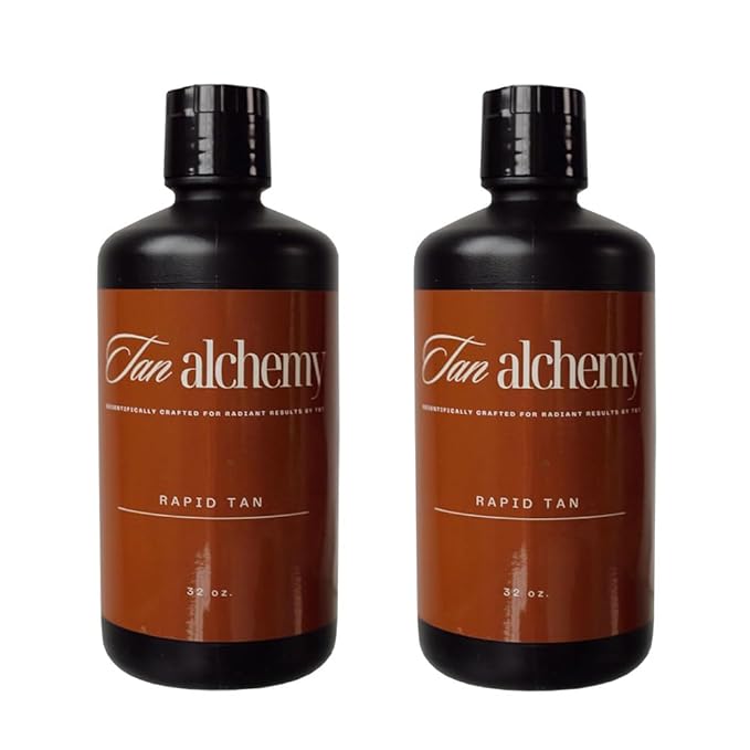 Tampa Bay Tan, Tan Alchemy, Rapid Bronze Sunless Airbrush Sunless Spray Solution 2-32oz Bottles (64 Fl Oz Pack of 1)