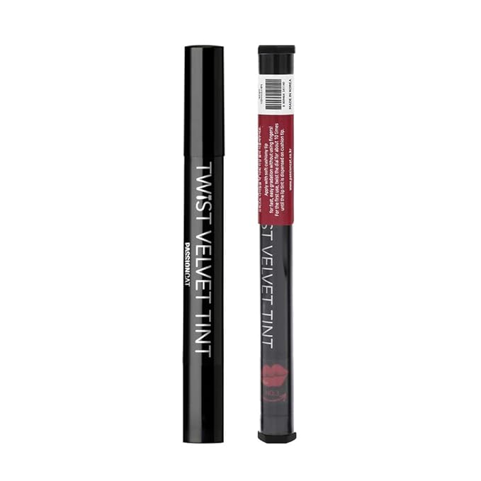 Long Lasting Lip Stain for Lips and Cheek Tint | High Pigment Color | lightweight Matte Finish | Weightless | Full Coverage | Twist Velvet Tint #3 (No.3)