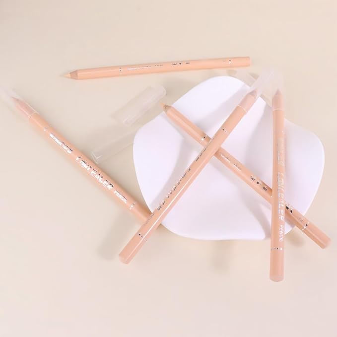 Multi-Use Concealer Sticks Contour Pencils, Light Medium Natural Beige Cream Eyeliner Pen, Matte Finish for Under Eye, Dark Circles, Conceal Blemish,Freckle,Aging Spot,Acne,Freckle, with Sharpener