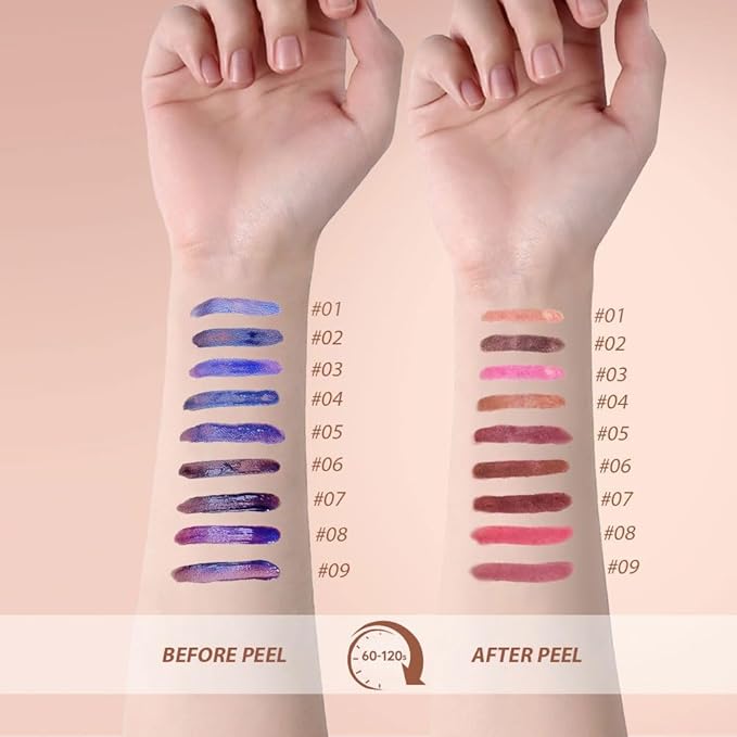 Matte Lip Gloss Peel Off Masque - Peel Off Lip Stain Tattoo, Light Pink Peel Off Lip Tint,Long Lasting Waterproof Transfer-proof Lip Mask Lip Stain Peel Off Lip Gloss,Stay Lip Makeup 03#