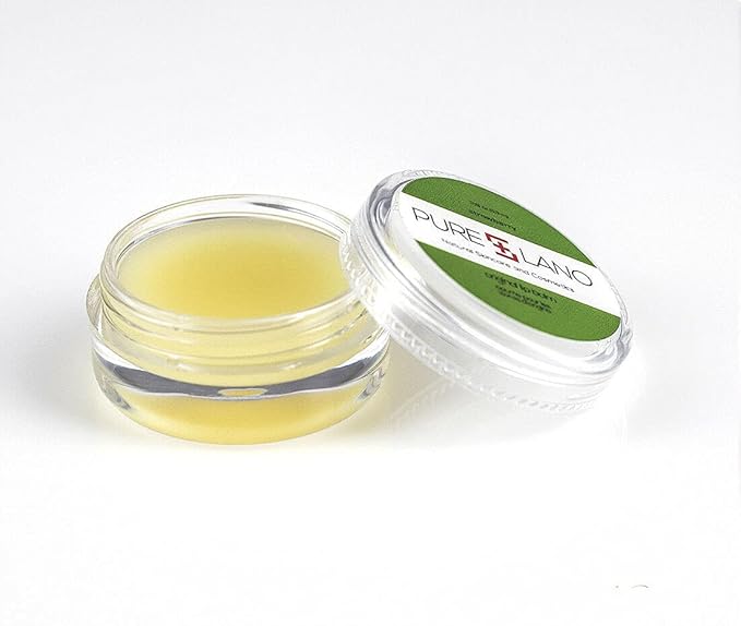 Pure Lano Strawberry Lip Balm – Moisturizing Lanolin Lip Care for Dry, Cracked Lips with Vitamin E & Jojoba Oil, 0.18 oz Pot